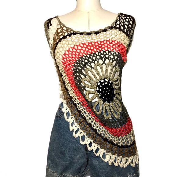 Handmade Tops - Crochet Boho Festival Tank Top